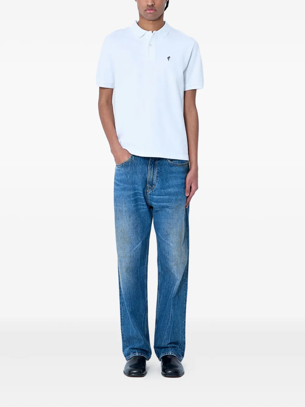 NOAH NY The Iris poloshirt Wit