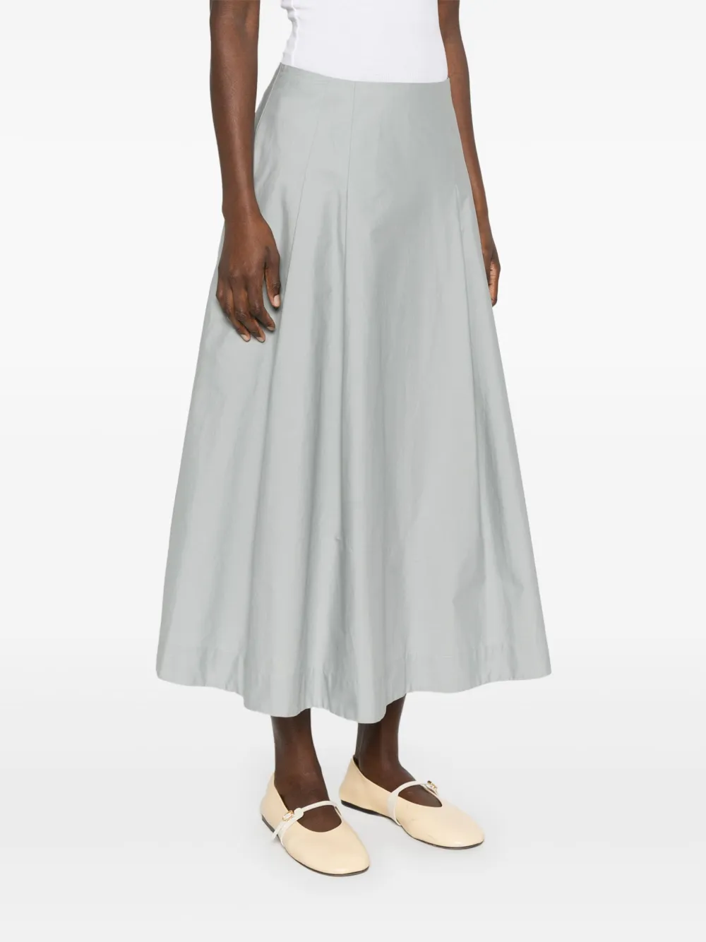 Nude Midi-plooirok Grijs
