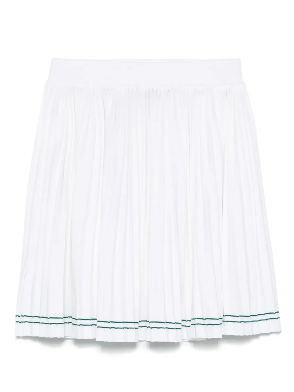 Lacoste Loulou Pleated Viscose Blend Mini Skirt In White