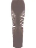 Rick Owens Pillar fringed midi skirt - Neutrals