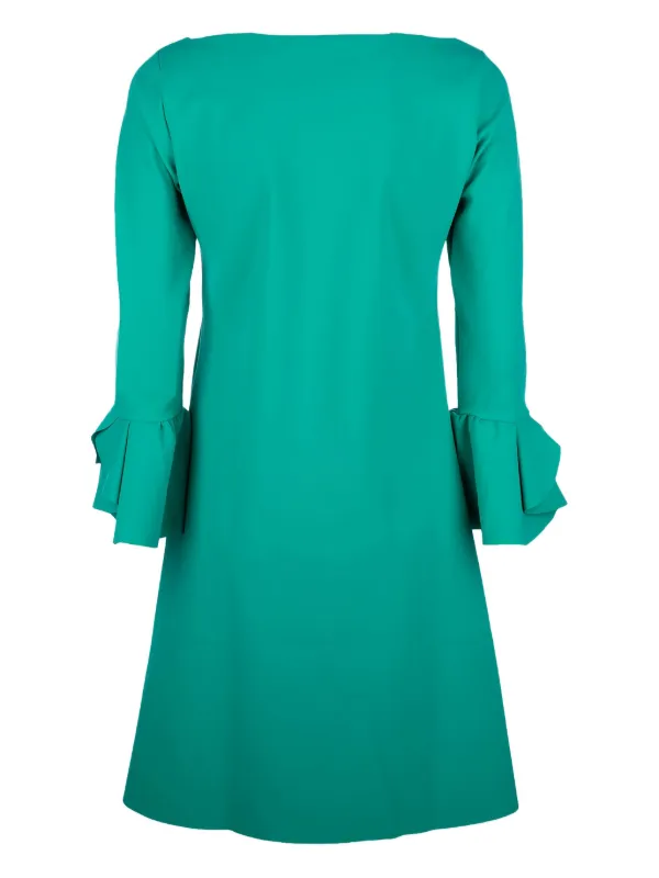 CHIARA BONI La Petite Robe ruffle-sleeve Mini Dress Green