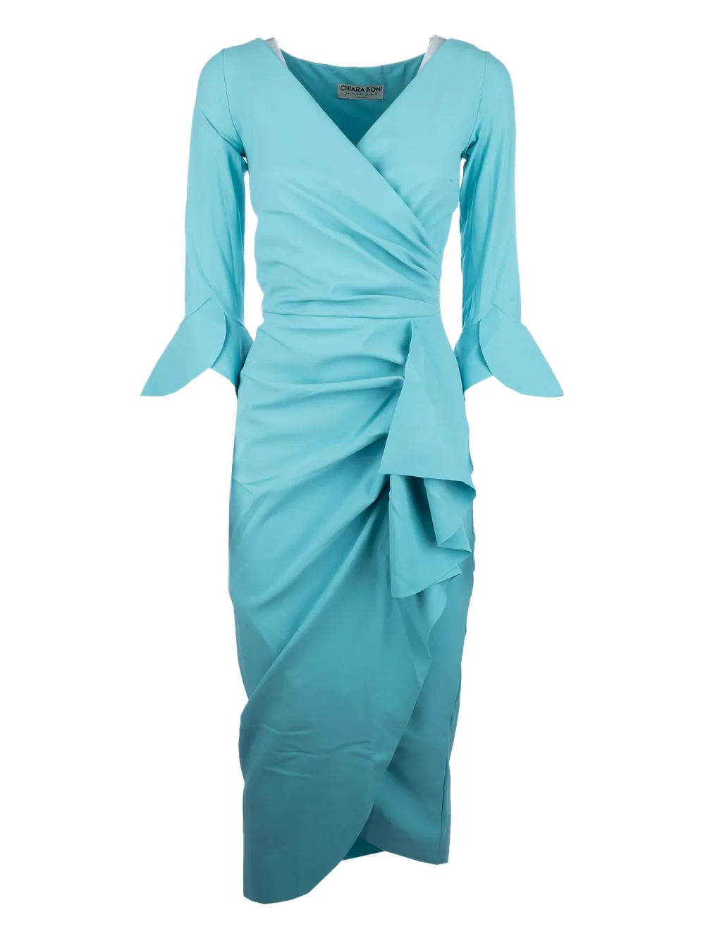 draped midi dress