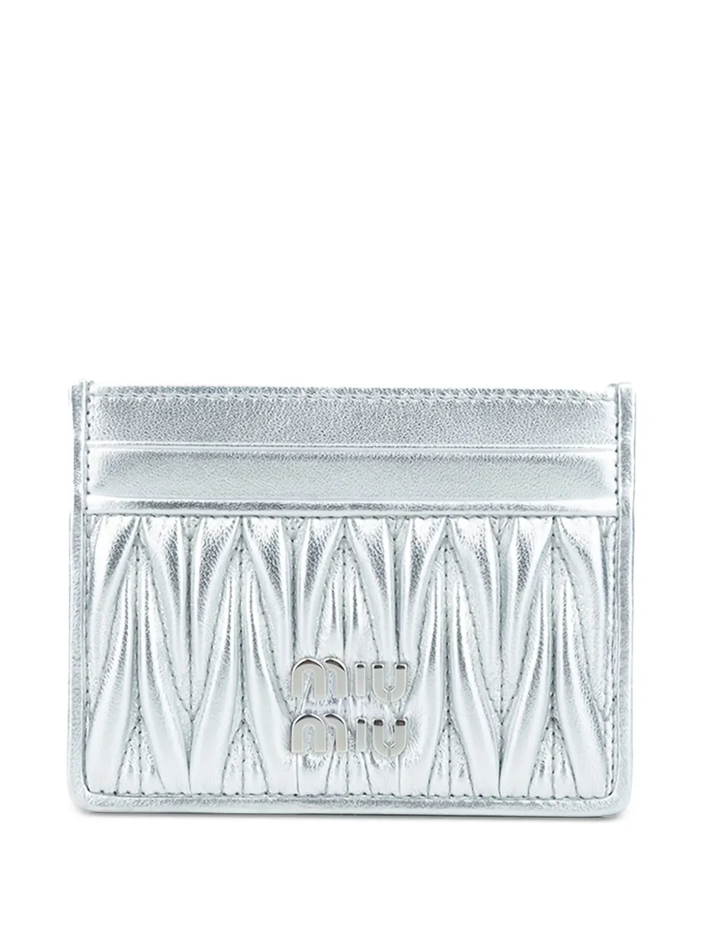 Miu Miu Pasjeshouder met logoplakkaat | Zilver | Image 1