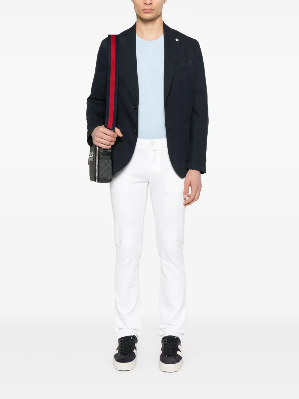 PS Paul Smith T-shirt met zebrapatch - Blauw