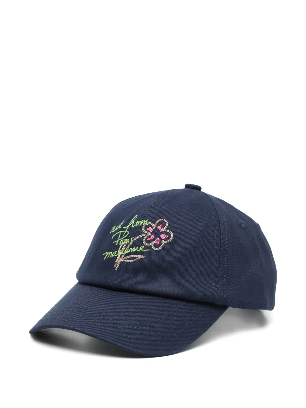 Drôle De Monsieur La Casquette Slogan Esquisse pet Blauw