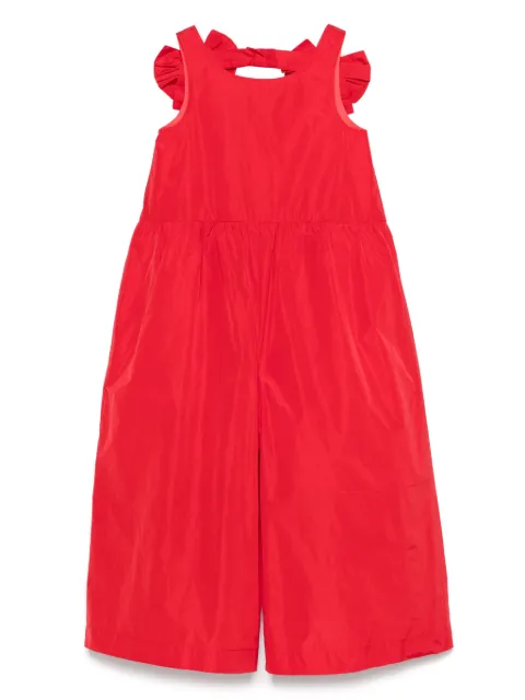 Simonetta Seiden-Jumpsuit mit Schleifendetail