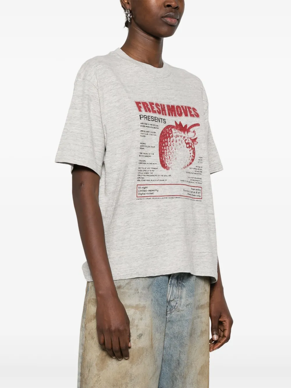 Golden Goose T-shirt met grafische print Grijs