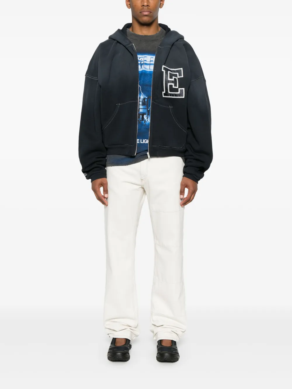 mm6maisonmargiela MM6 Maison Margiela Jeans met vlakken - Wit