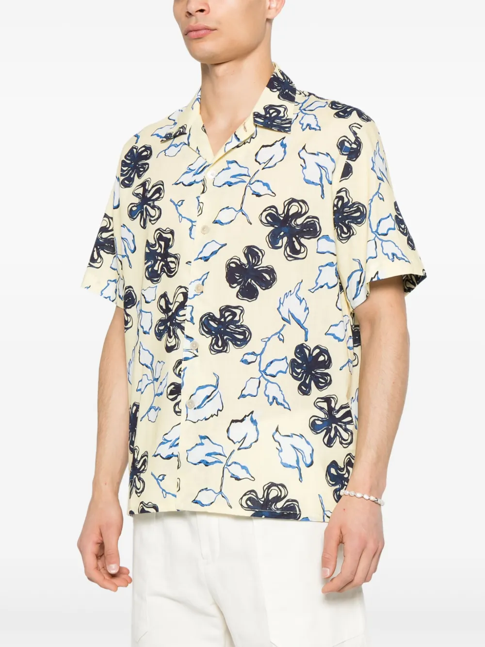 PS Paul Smith Overhemd met Yukka-print Geel