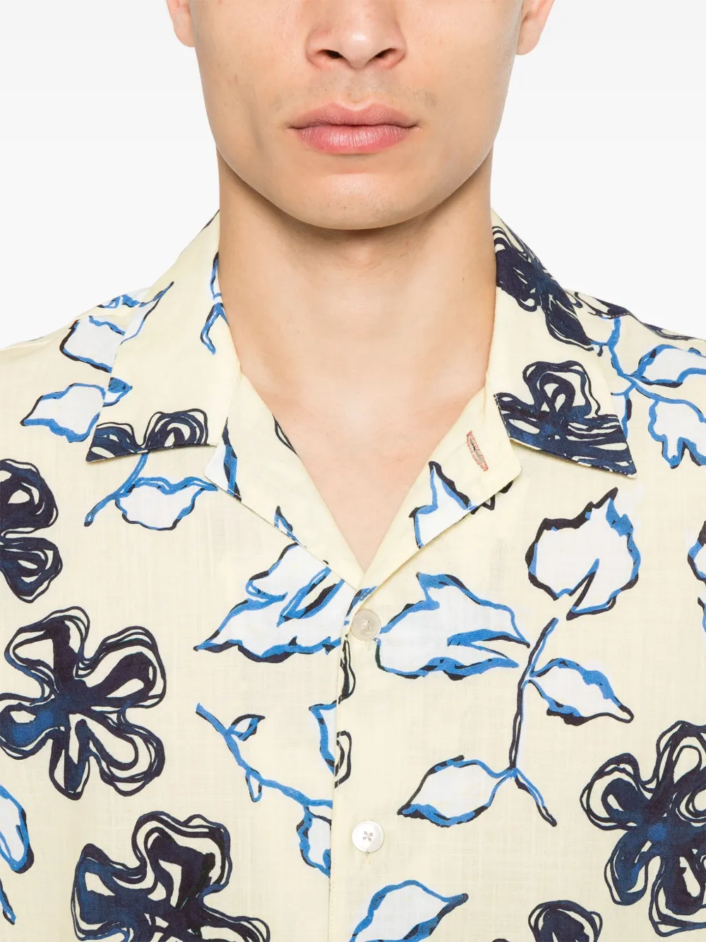 PS Paul Smith Overhemd met Yukka-print Geel