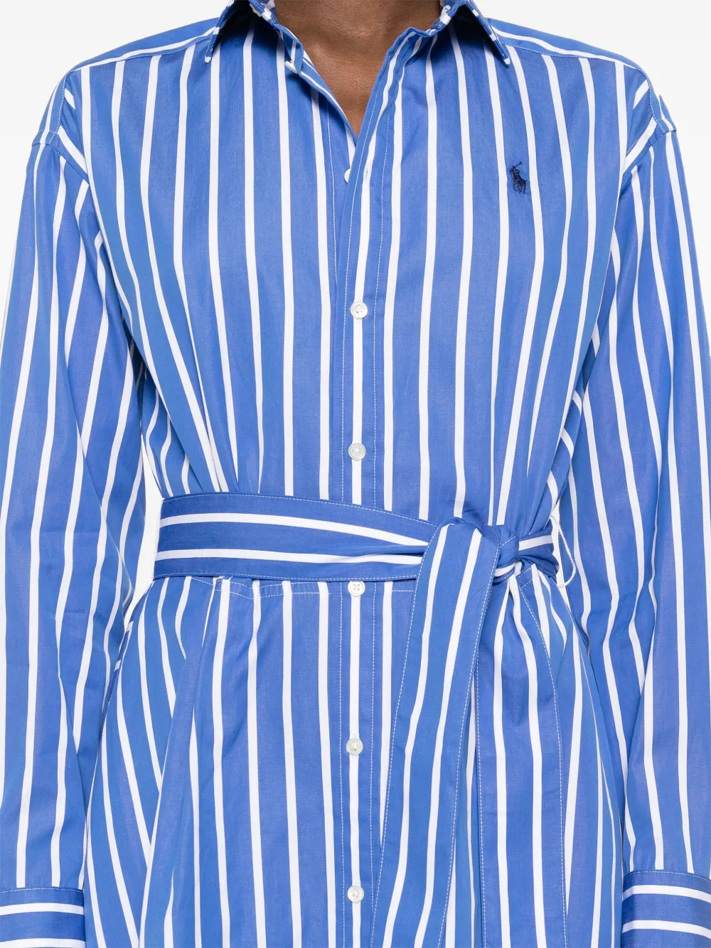 Polo Ralph Lauren Gestreepte midi-jurk Blauw