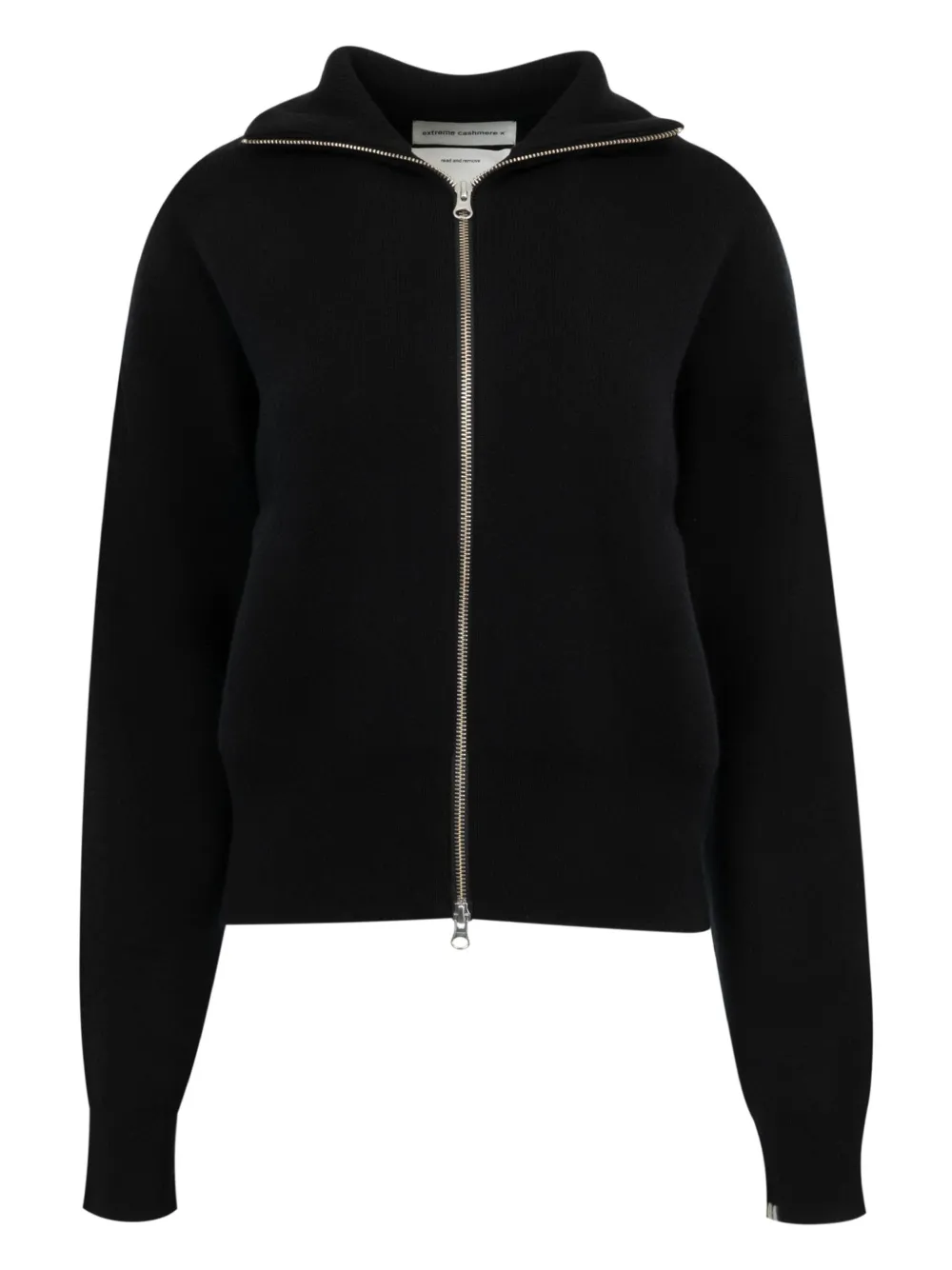 Extreme cashmere Sweater met rits Zwart
