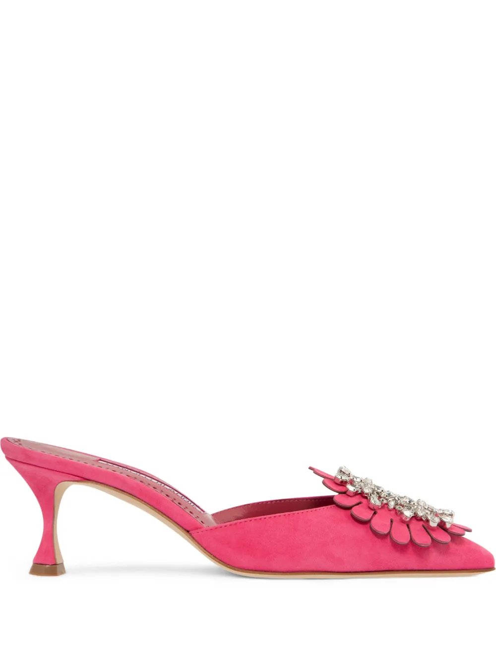 Manolo Blahnik 50mm Shog mules Pink