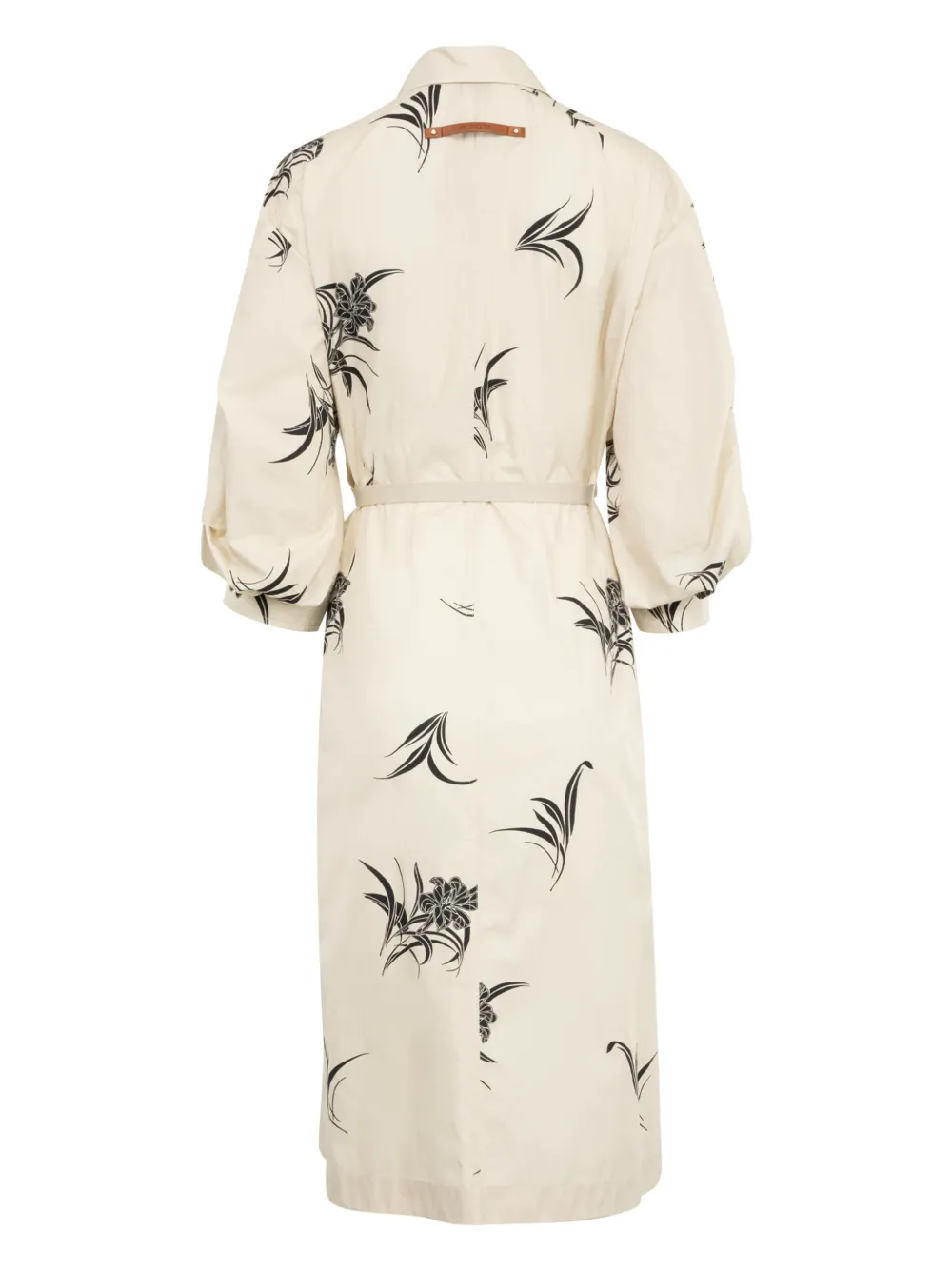 Moncler Katoenen jurk met bloemenprint - Beige