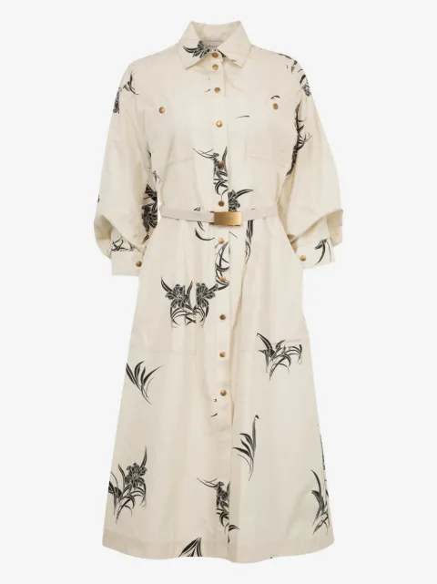Moncler floral-print cotton dress 
