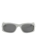Pleasures Eazy flame-embellished rectangular sunglasses - Grey