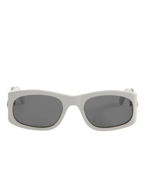 Pleasures Eazy flame-embellished rectangular sunglasses