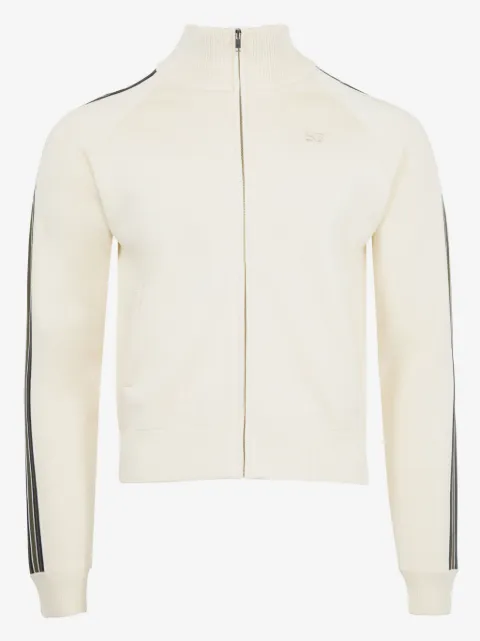 Wales Bonner stripe-detail zip-up sweatshirt