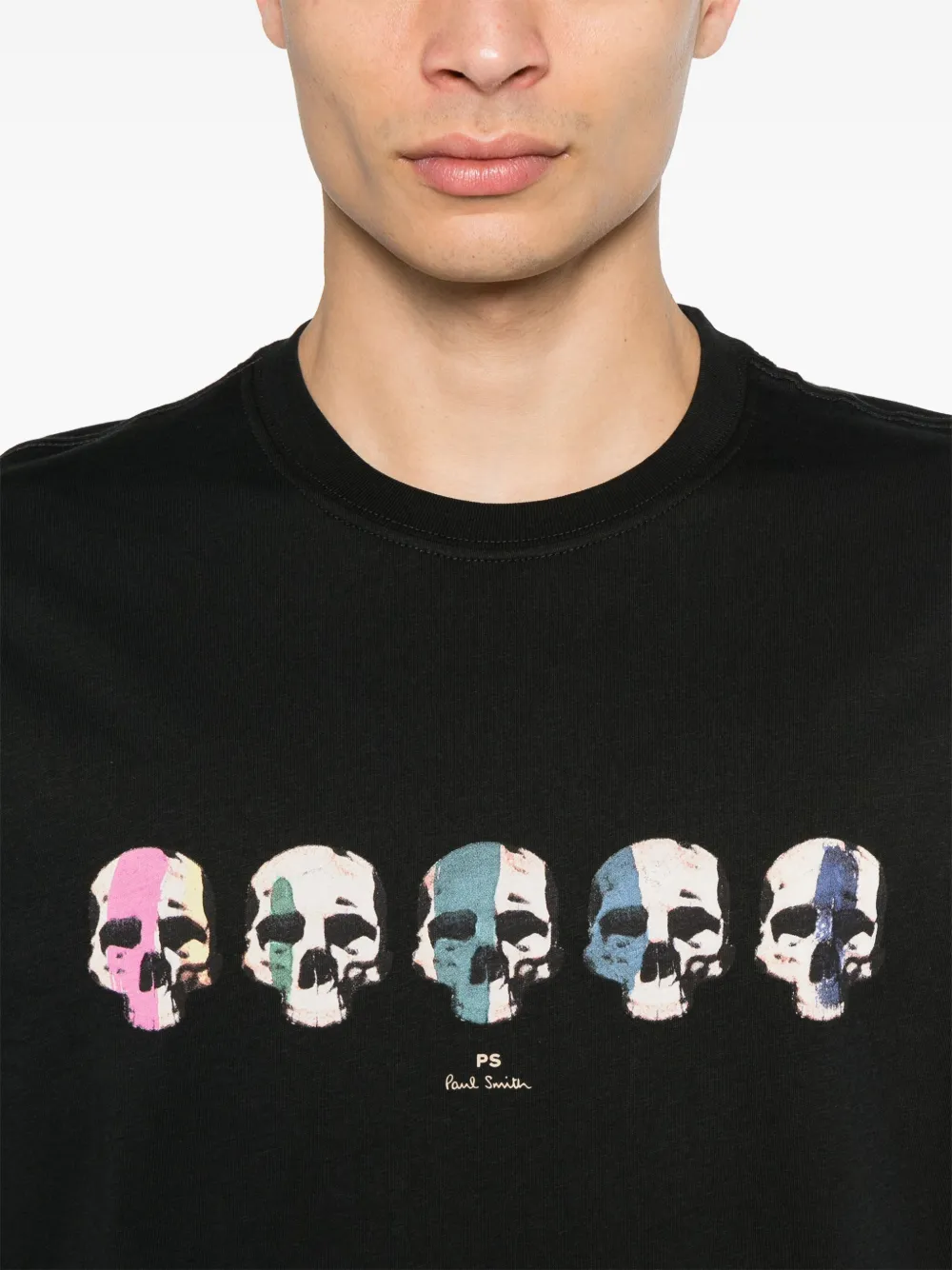 PS Paul Smith T-shirt met doodskopprint Zwart