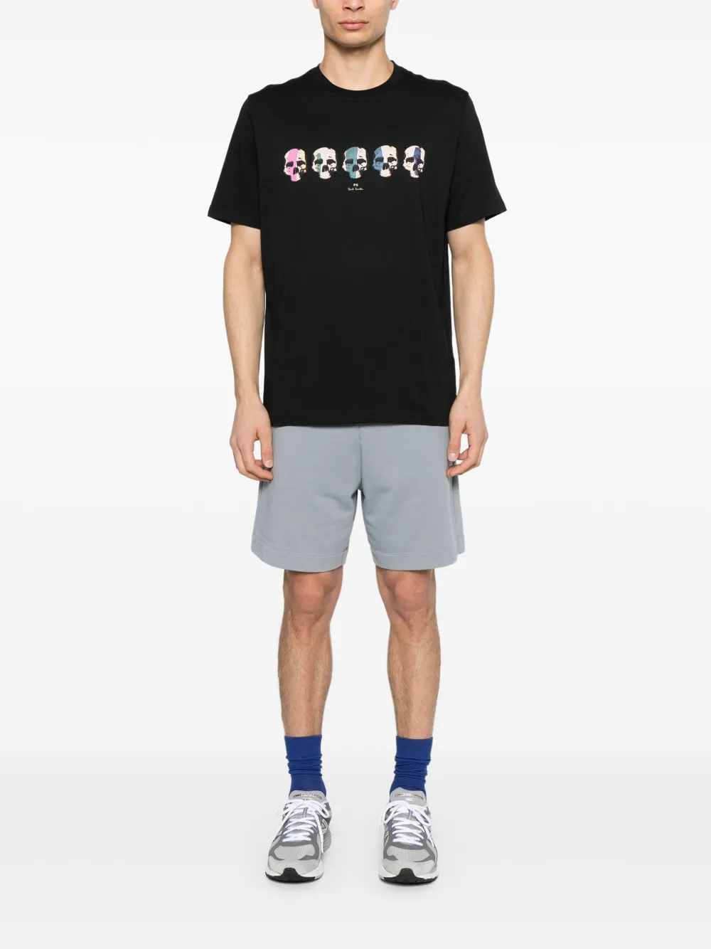 PS Paul Smith T-shirt met doodskopprint - Zwart