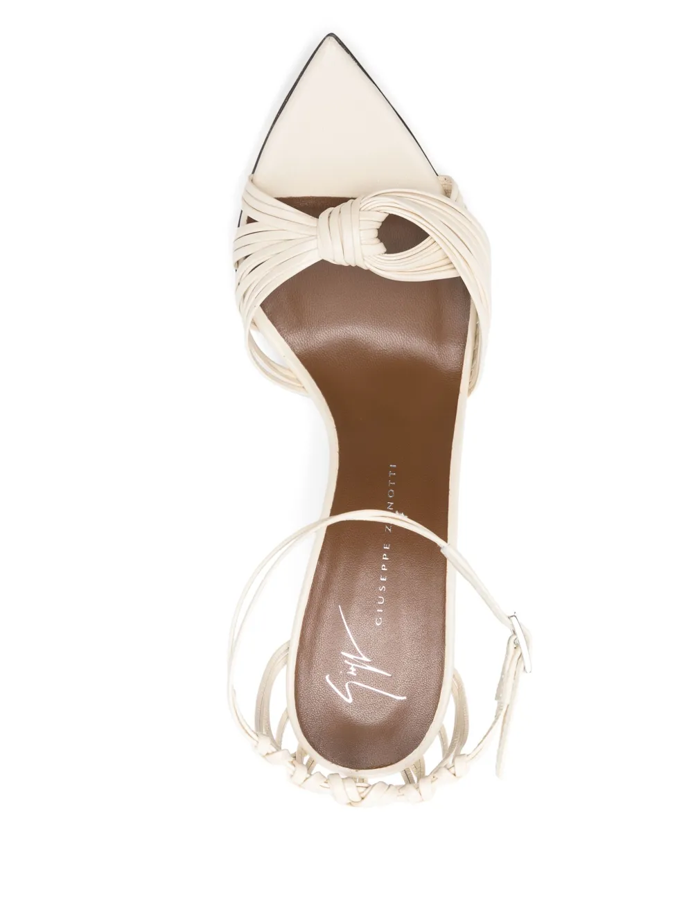Giuseppe Zanotti 90mm leather sandals Neutrals