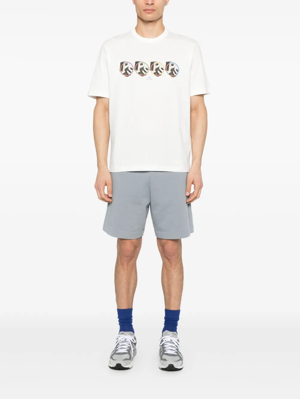 PS Paul Smith PS T-shirt met ronde logoprint - Wit
