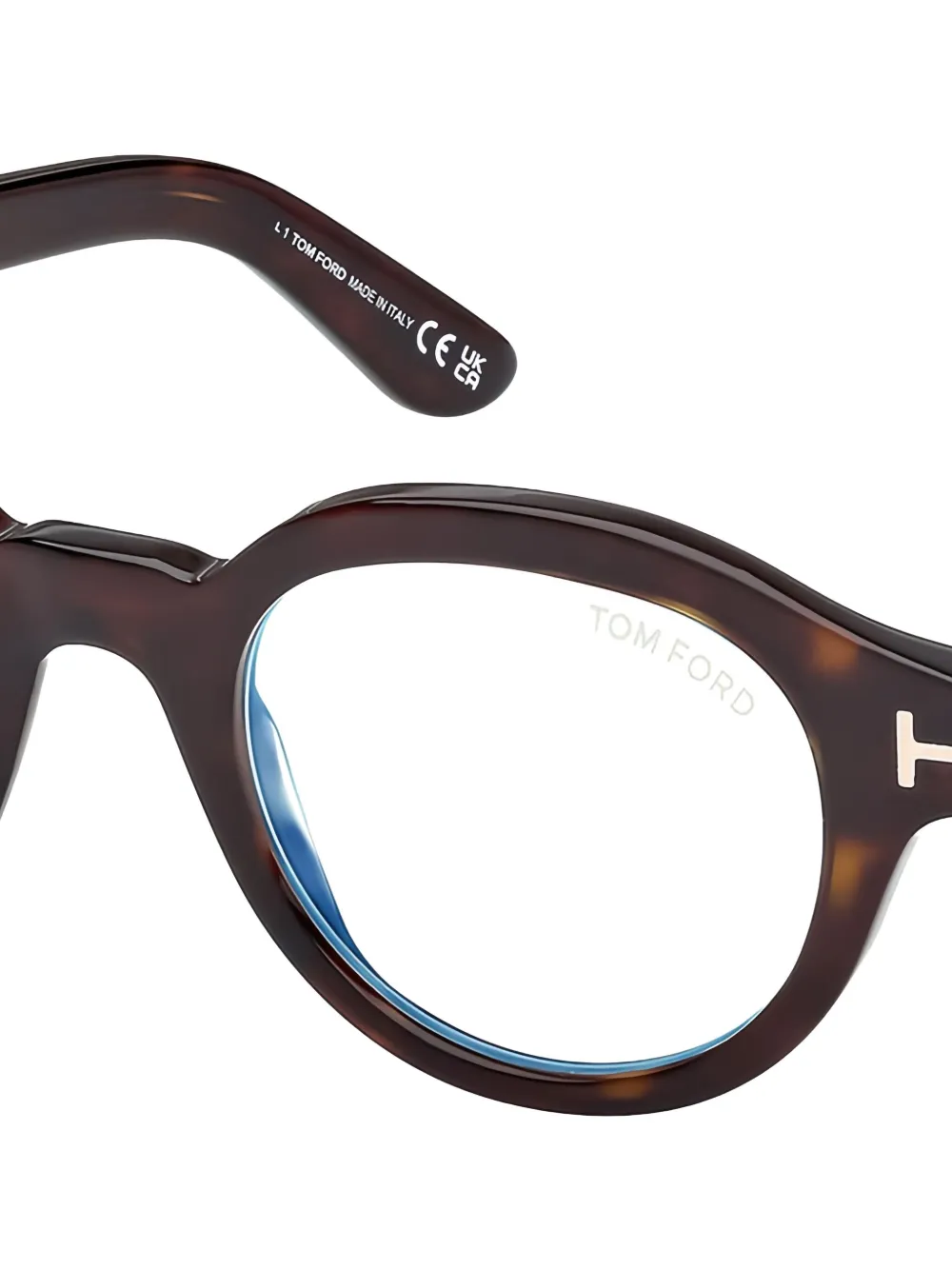 TOM FORD Eyewear round-frame acetate glasses Bruin