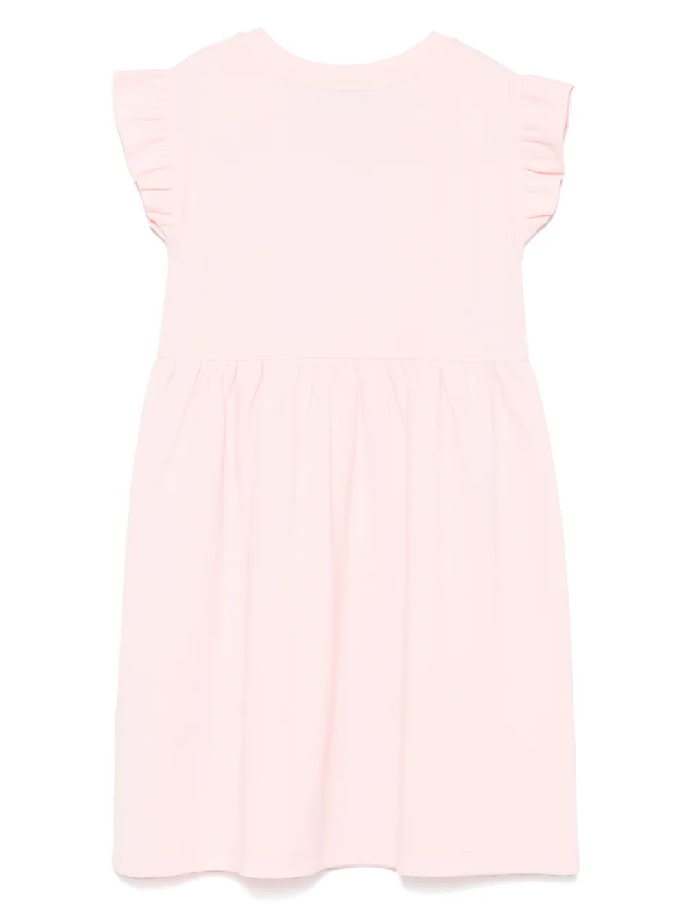 Moschino Kids Jurk met geborduurd logo Roze