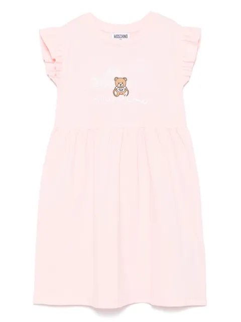 Moschino Kids Kleid mit Logo-Stickerei