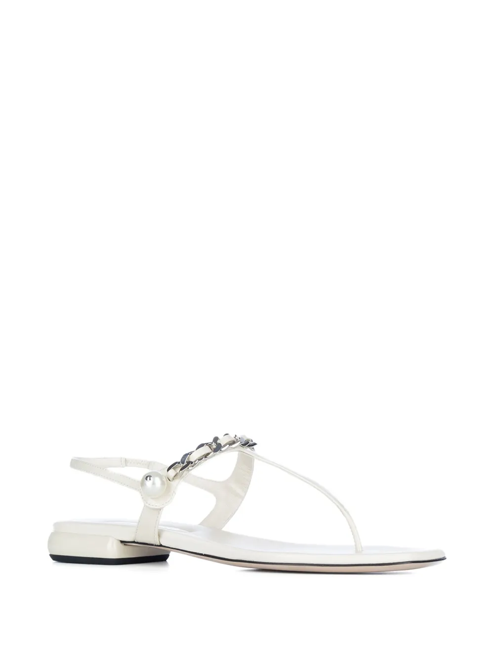 Miu Miu Sandalen met schakelketting - Wit