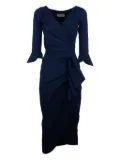 CHIARA BONI La Petite Robe ruffle-detail midi dress - Blue