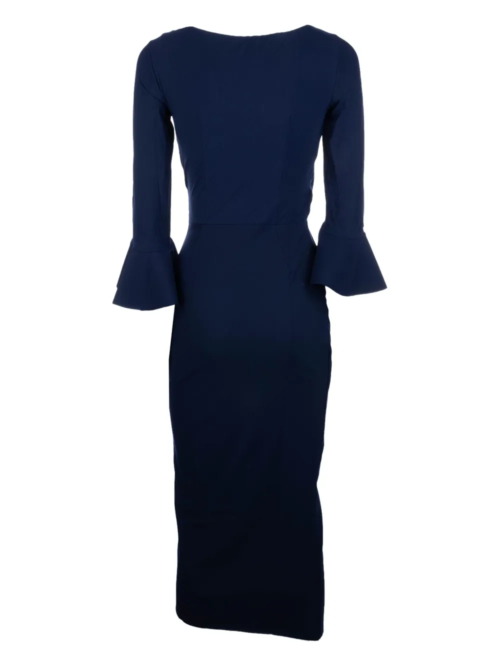 CHIARA BONI La Petite Robe ruffle-detail midi dress - Blauw