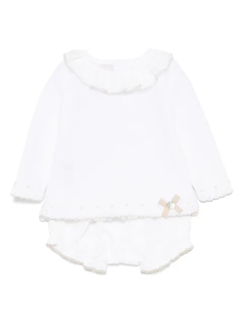 Paz Rodriguez bow-detail shorts set 