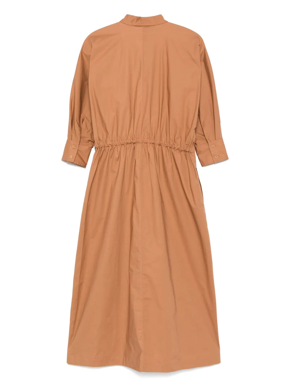 Nude Popeline maxi-jurk - Bruin