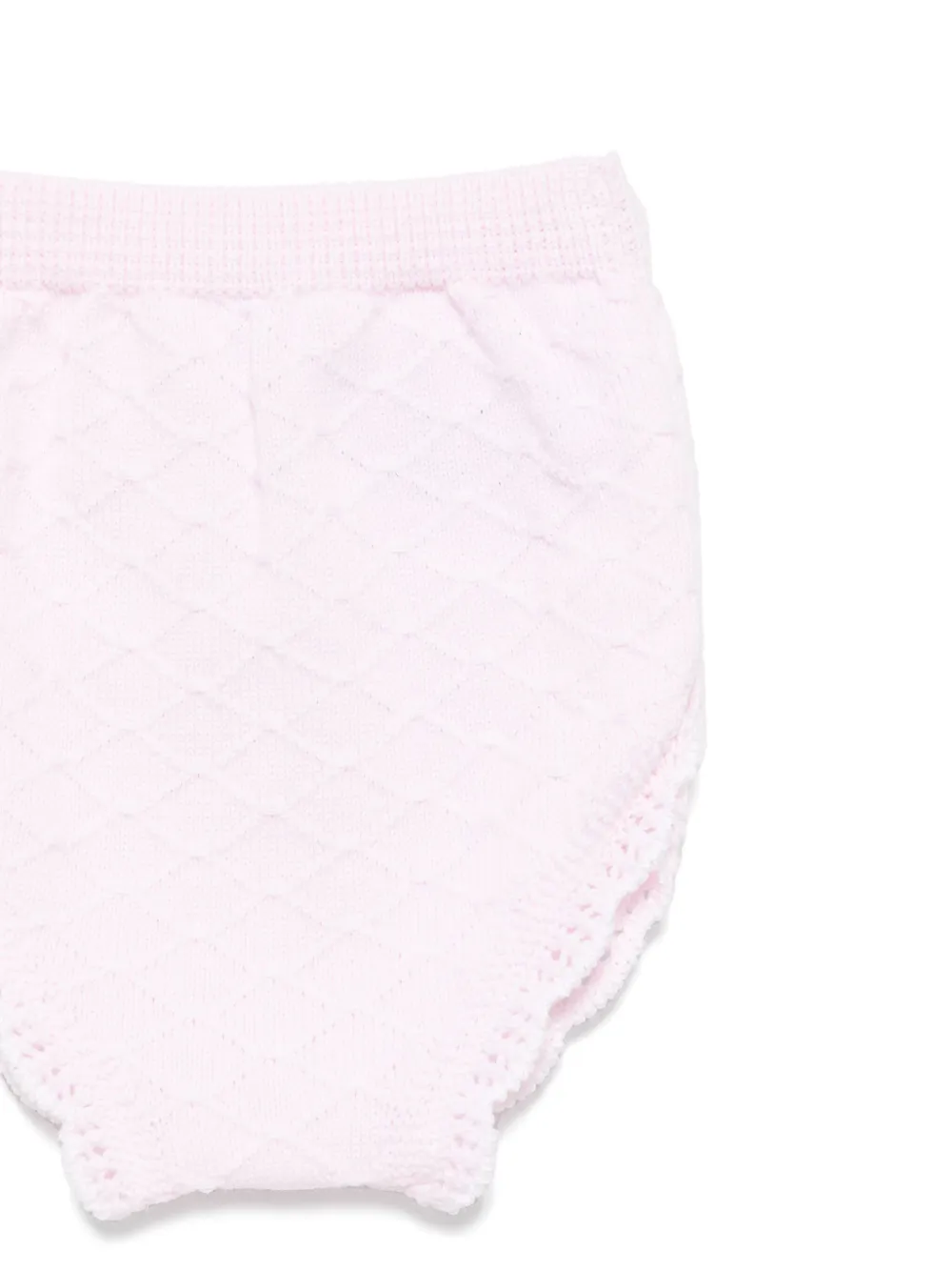 Paz Rodriguez Knitted Shorts Set In Pink