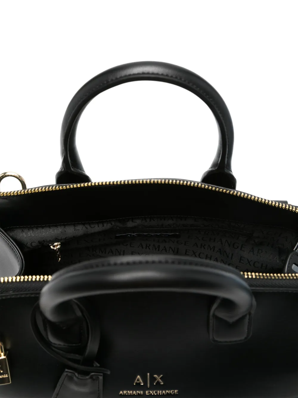 Armani Exchange Shopper met logo-reliëf Zwart
