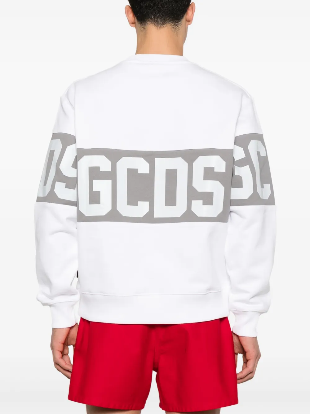 GCDS Sweater met logoprint Wit