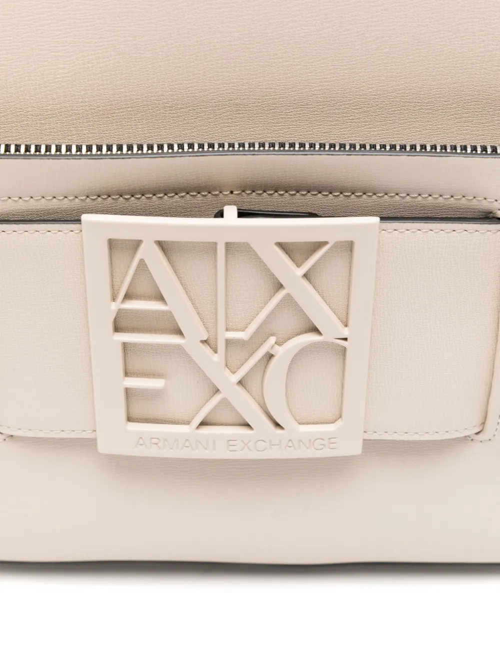 Armani Exchange Rugzak met logoplakkaat Beige