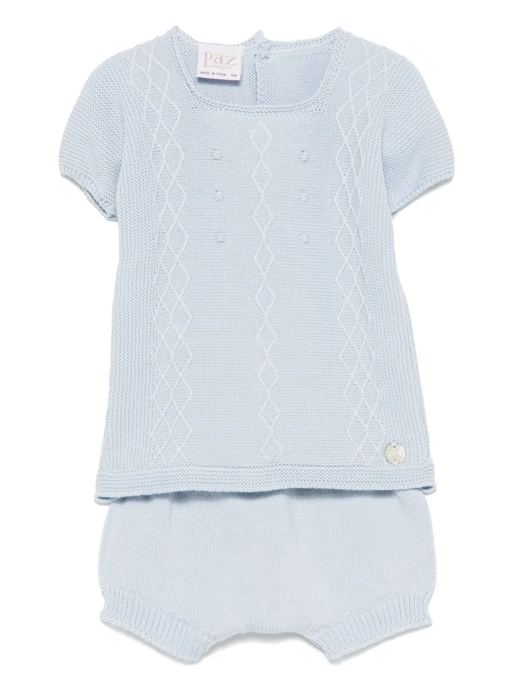 Paz Rodriguez knitted shorts set | Blue | Image 1