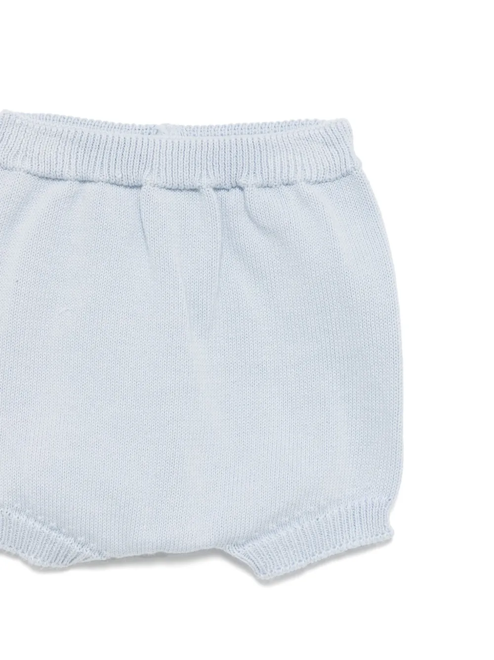 Paz Rodriguez Knitted Shorts Set In Blue