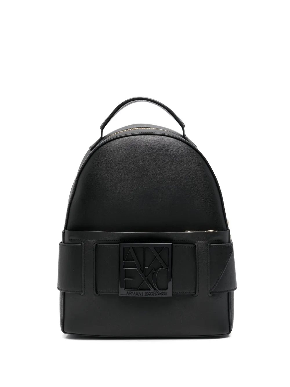 Armani Exchange Logo-plaque Backpack In Black