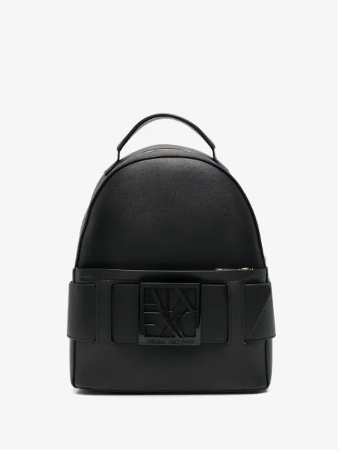 Armani Exchange logo-plaque backpack