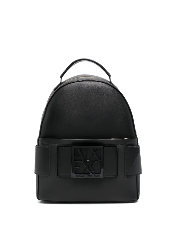Armani Exchange logo-plaque Backpack Black FARFETCH PH