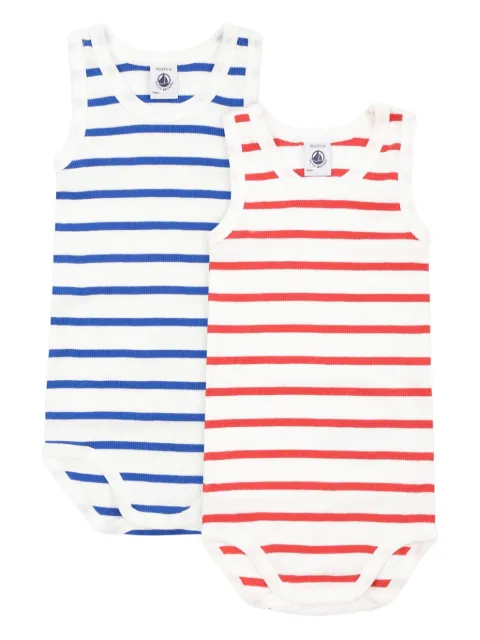 Petit Bateau organic-cotton bodies set