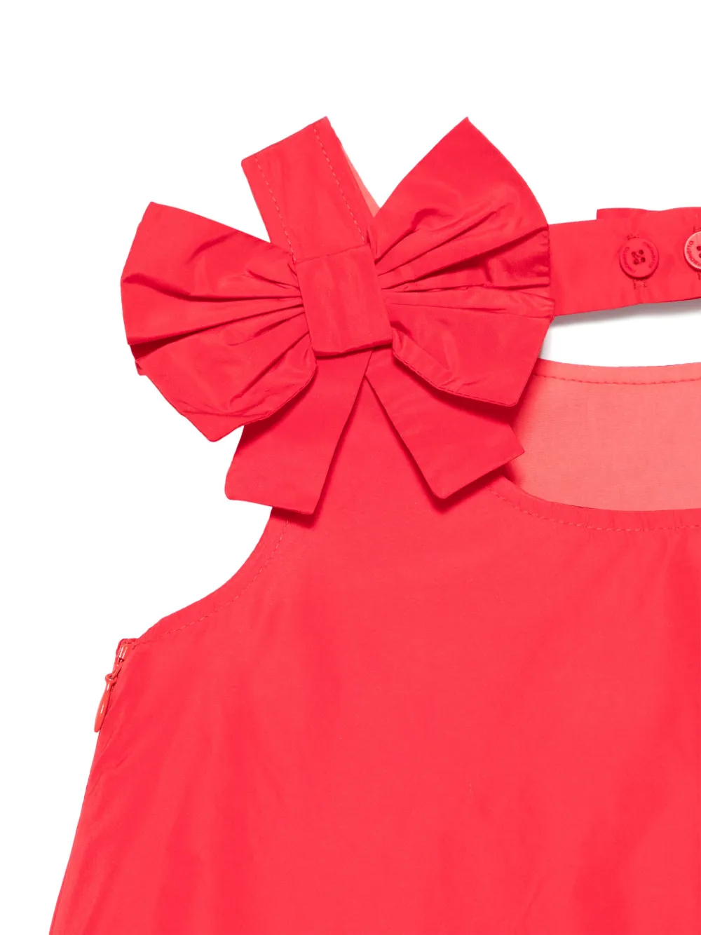 Simonetta Bow-detail Dress In Red