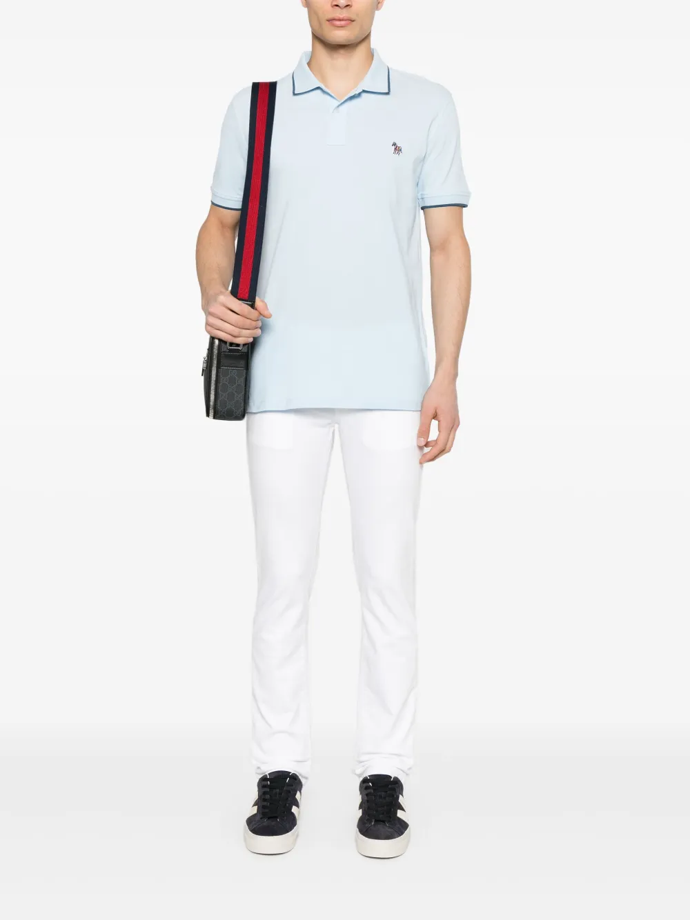 PS Paul Smith Poloshirt met zebrapatch - Blauw