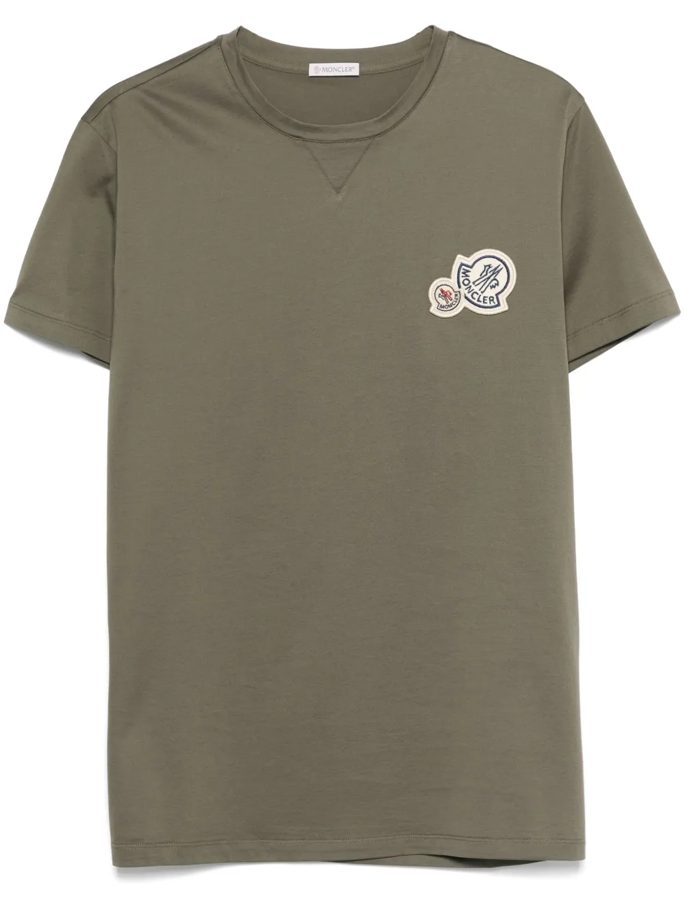 Moncler playera de algodón con parche del logo doble | verde | Image 1