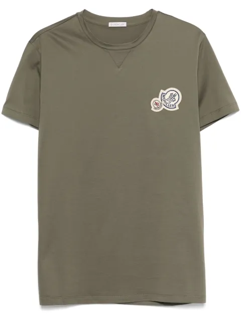 Moncler playera de algodón con parche del logo doble