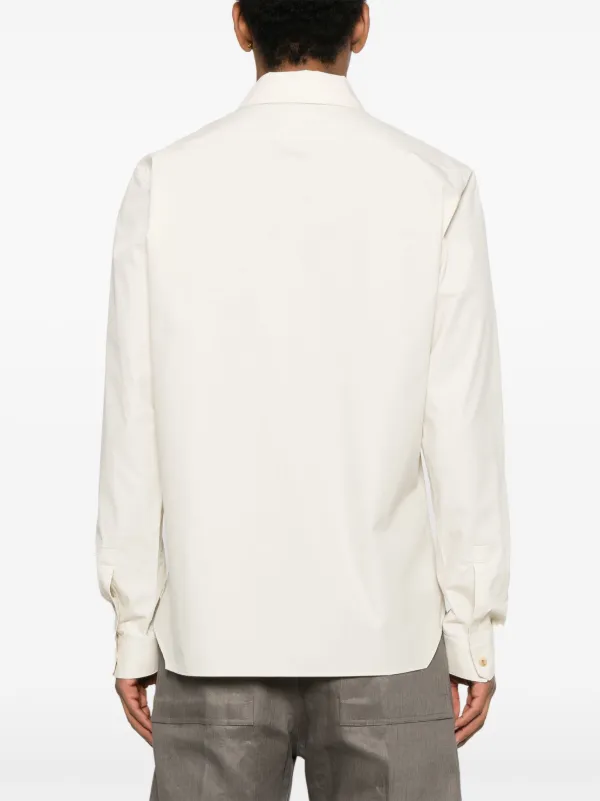19SS Rick Owens コットンブロード　ドレスシャツ　ホワイト Rick Owens Work Shirt | Neutrals | FARFETCH