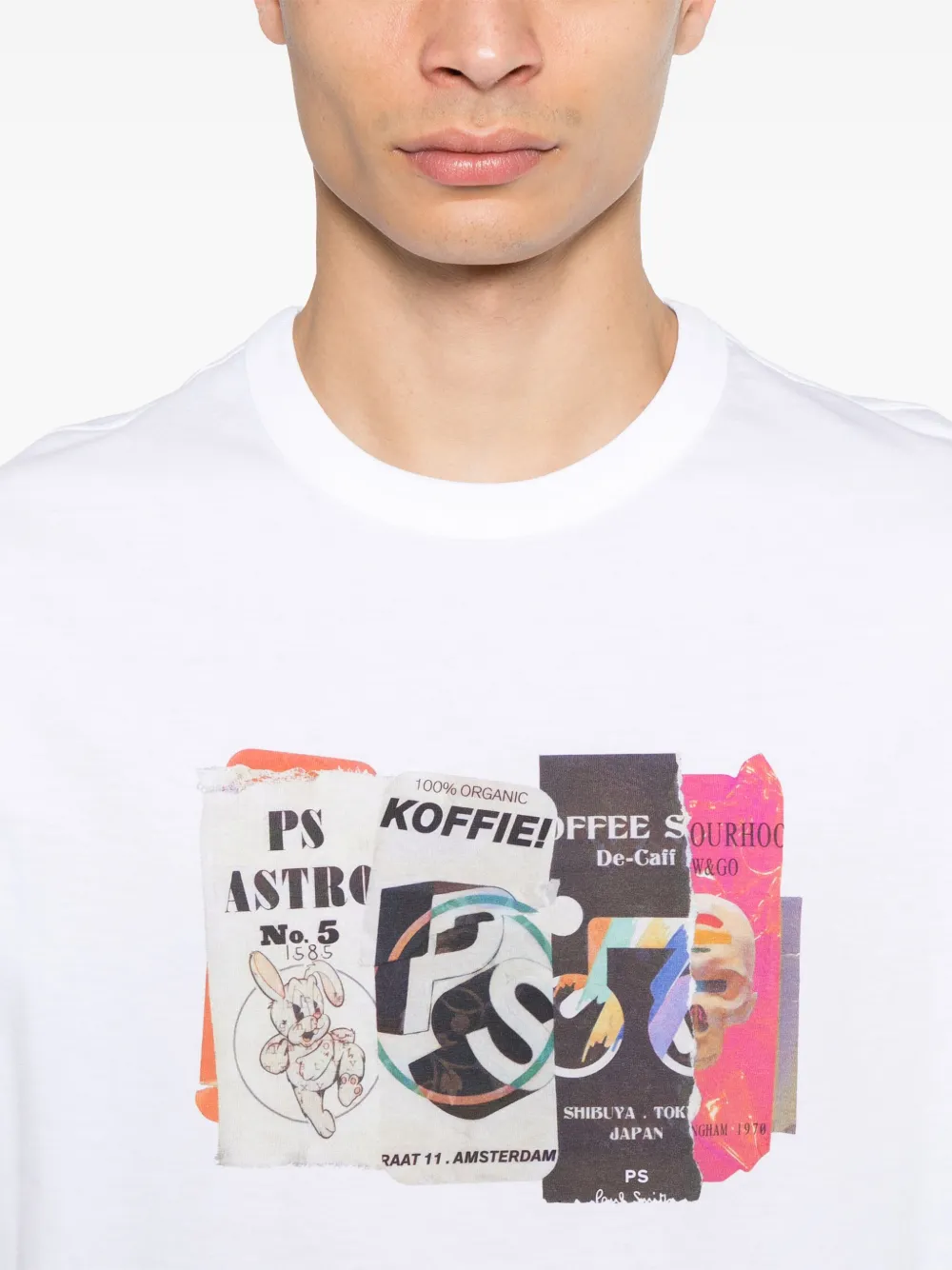 PS Paul Smith T-shirt met grafische print Wit